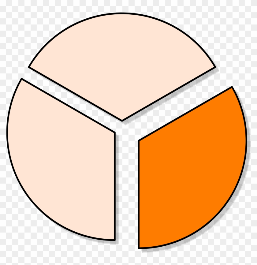 File - - Svg - One Third Pie Chart #707389