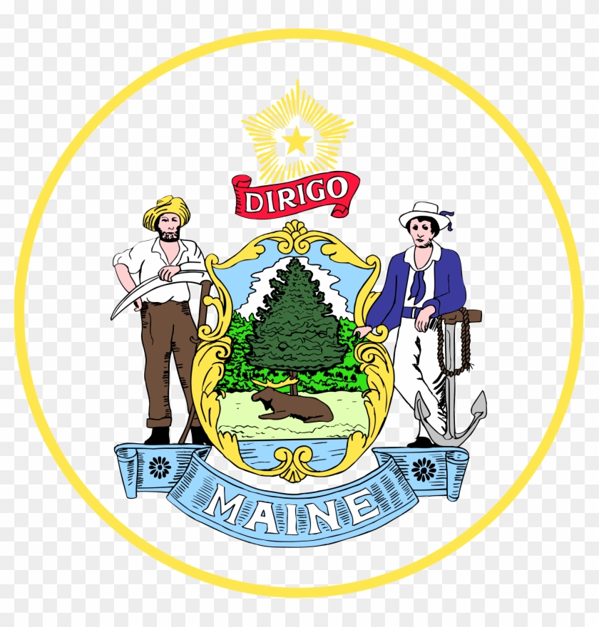 Seal Of Maine Svg - Great Seal Of Maine #707611