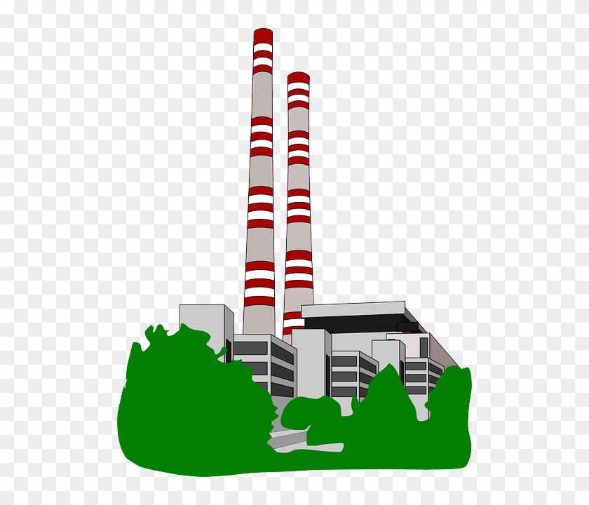 Building Industry, Chimney, Manufacturing, Building - Power Station Clipart #707831