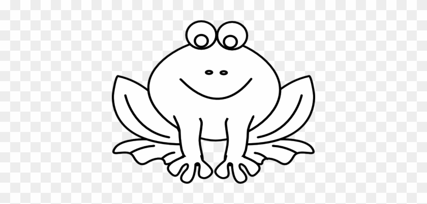 Coloring Trend Thumbnail Size Frog Clip Art Outline - Black And White Frog Outline #707841