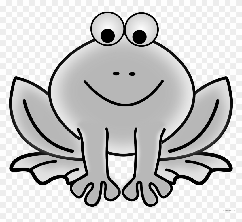 Grayscale Frog Animal Free Black White Clipart Images - Coqui Frog Clip Art #707936