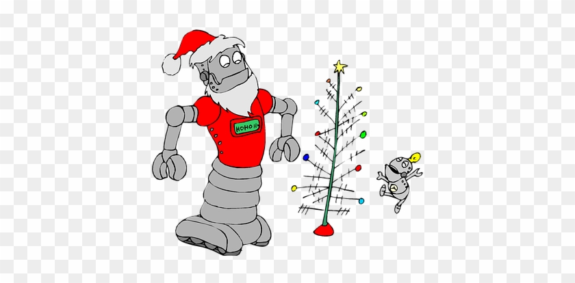 Christmas, Robot, Cute, Santa - Robotics #708109