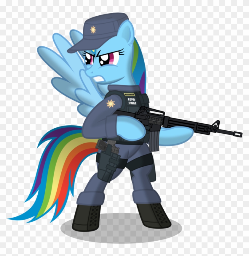 Rainbow Dash Eqpd Swat By Dolphinfox - My Little Pony Swat #708184