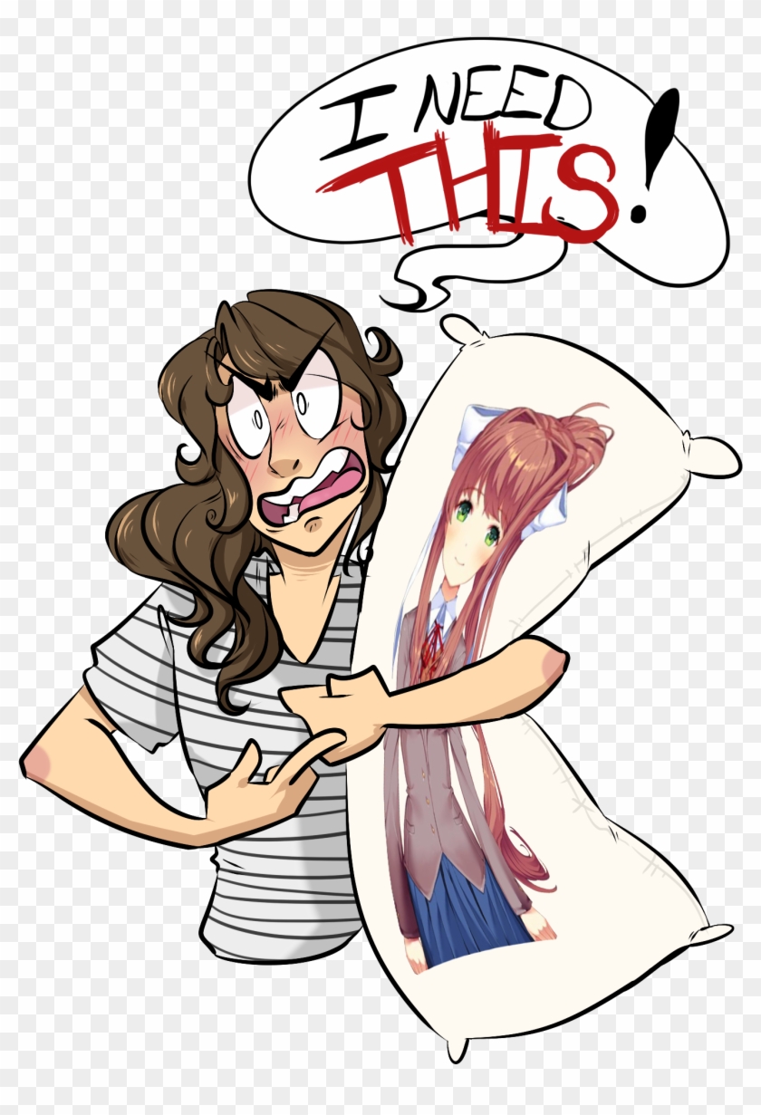 He Needs That Monika Body Pillow By Shifted-anubis - Monika Body Pillow Doki Doki #708594