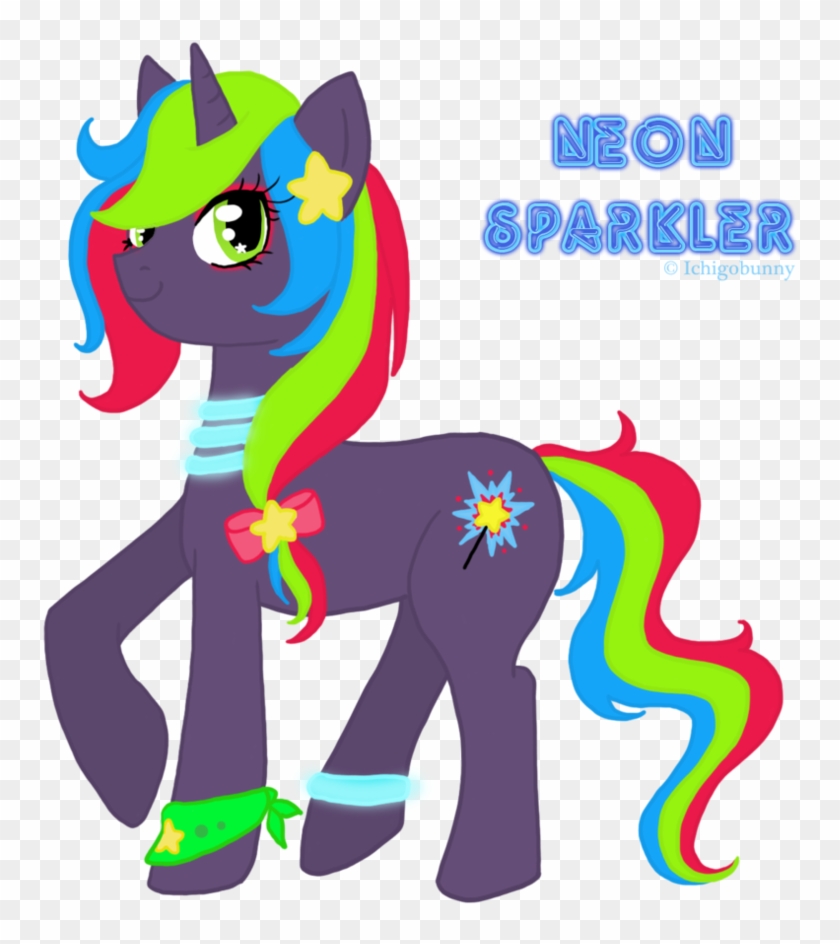 Neon Sparkler By Ichigobunny - Cartoon #708748