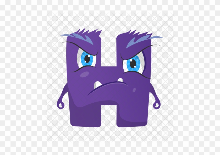Letter H Monster Icon - Alphabet #708757