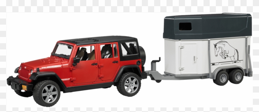 Bruder Jeep Wrangler - Bruder Jeep Wrangler Unlimited Rubicon With Trailer #708802