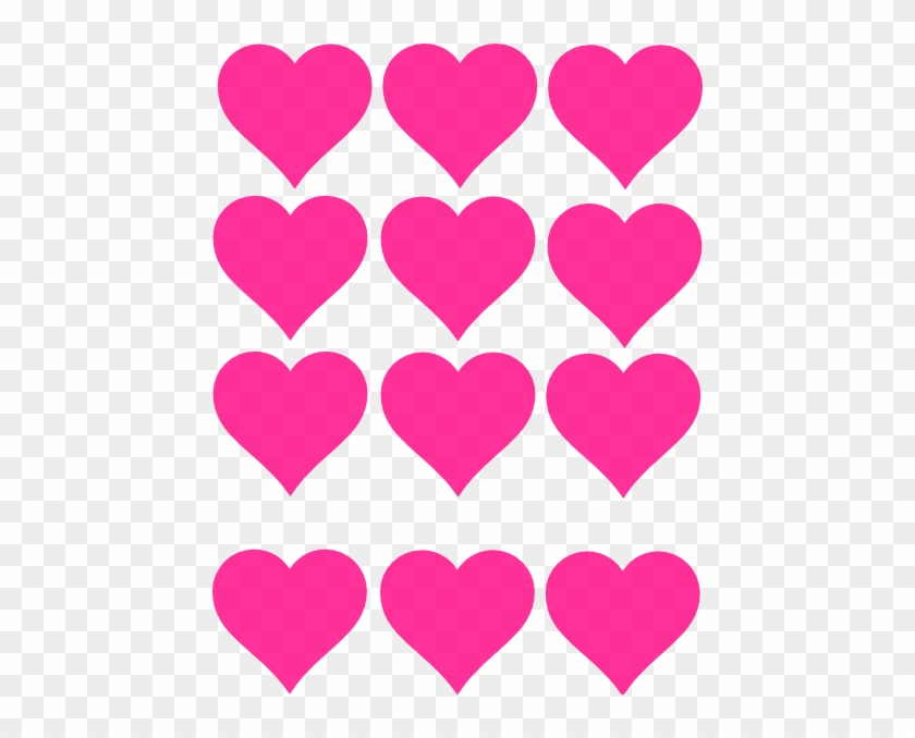 Pink Hearts Clip Art - Pink Hearts Clipart #708870