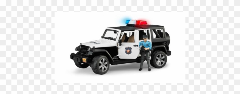 Jeep Wrangler Policia Con Policia Y Accesorios - Bruder Jeep Wrangler  Unlimited Rubicon Police Car - Free Transparent PNG Clipart Images Download