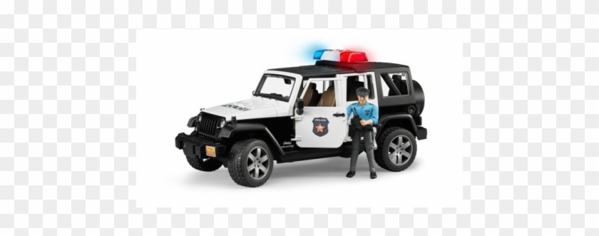 Jeep Wrangler Policia Con Policia Y Accesorios - Bruder Jeep Wrangler Unlimited Rubicon Police Car #708891