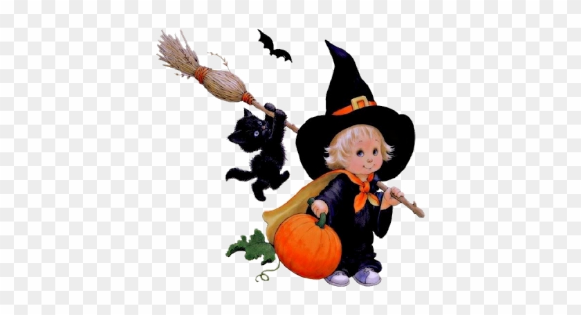 Cute Baby Witches Halloween Cartoon Clip Art - Halloween Clip Art Precious Moments #708918