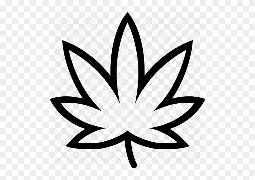 Cannabis Icon - Weed Leaf Outline Png - Free Transparent ...