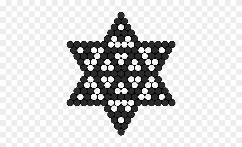 Black Snowflake Perler Bead Pattern / Bead Sprite - Jewish 4th Of July #708957