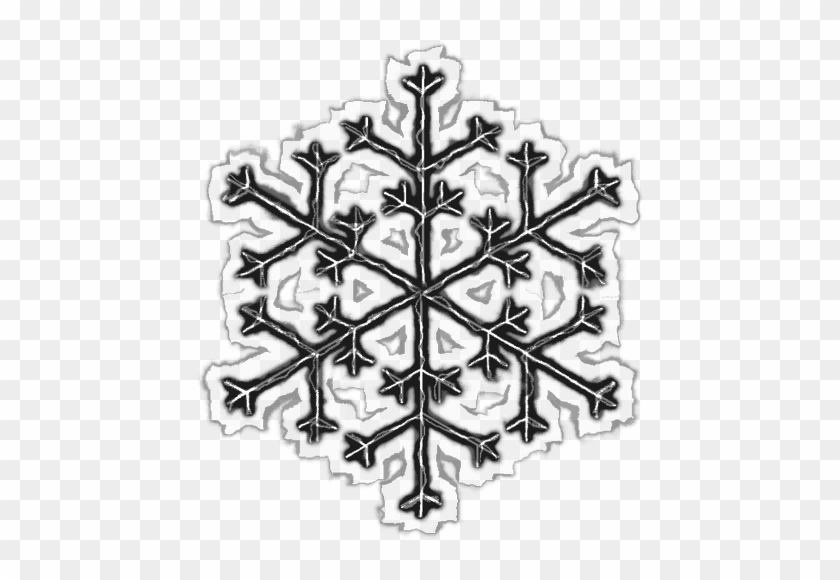 Vector Clip Art Of Grayscale Snowflake - Snowflake #708959