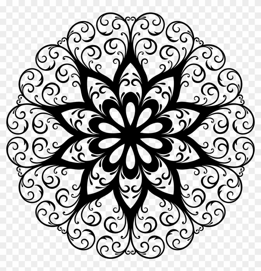 Snowflake - Floral Round Design Png #708973