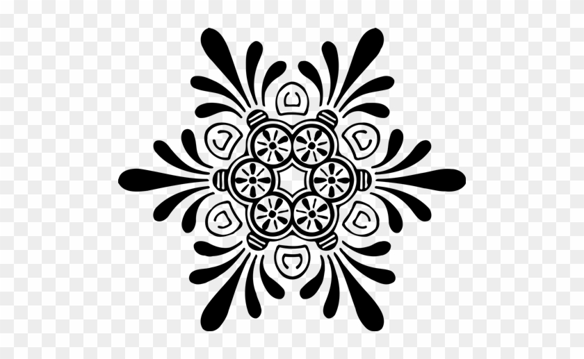 Abstract Snowflake Logo Image For Hip Flask Engraving - Circle #709007