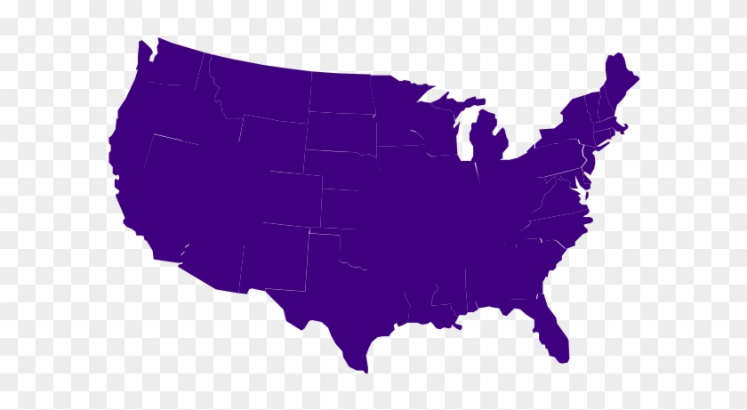 Purple Usa Map Clip Art At Clker Com Vector Clip Art - Parties And Elections In America: The Electoral Process #709065
