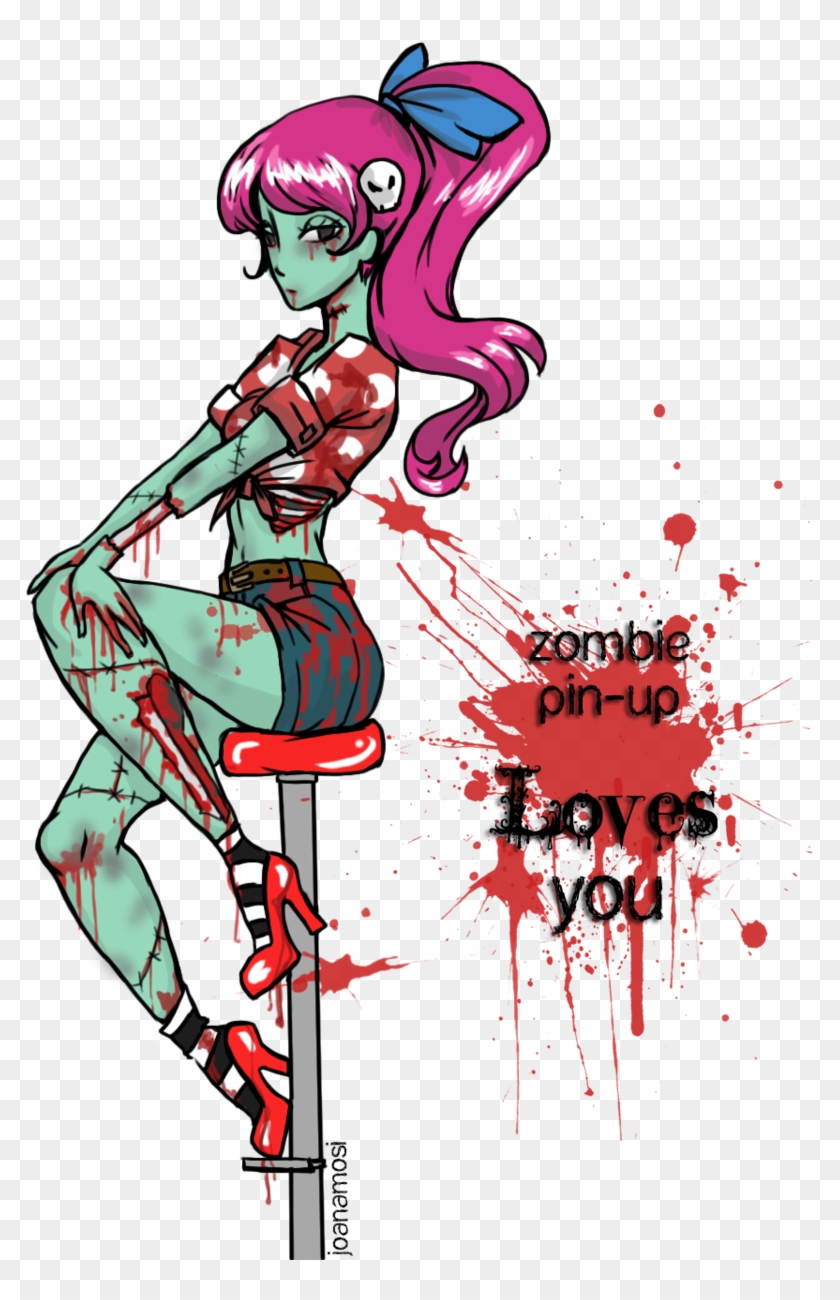 Zombie Pin Up Loves You #709116