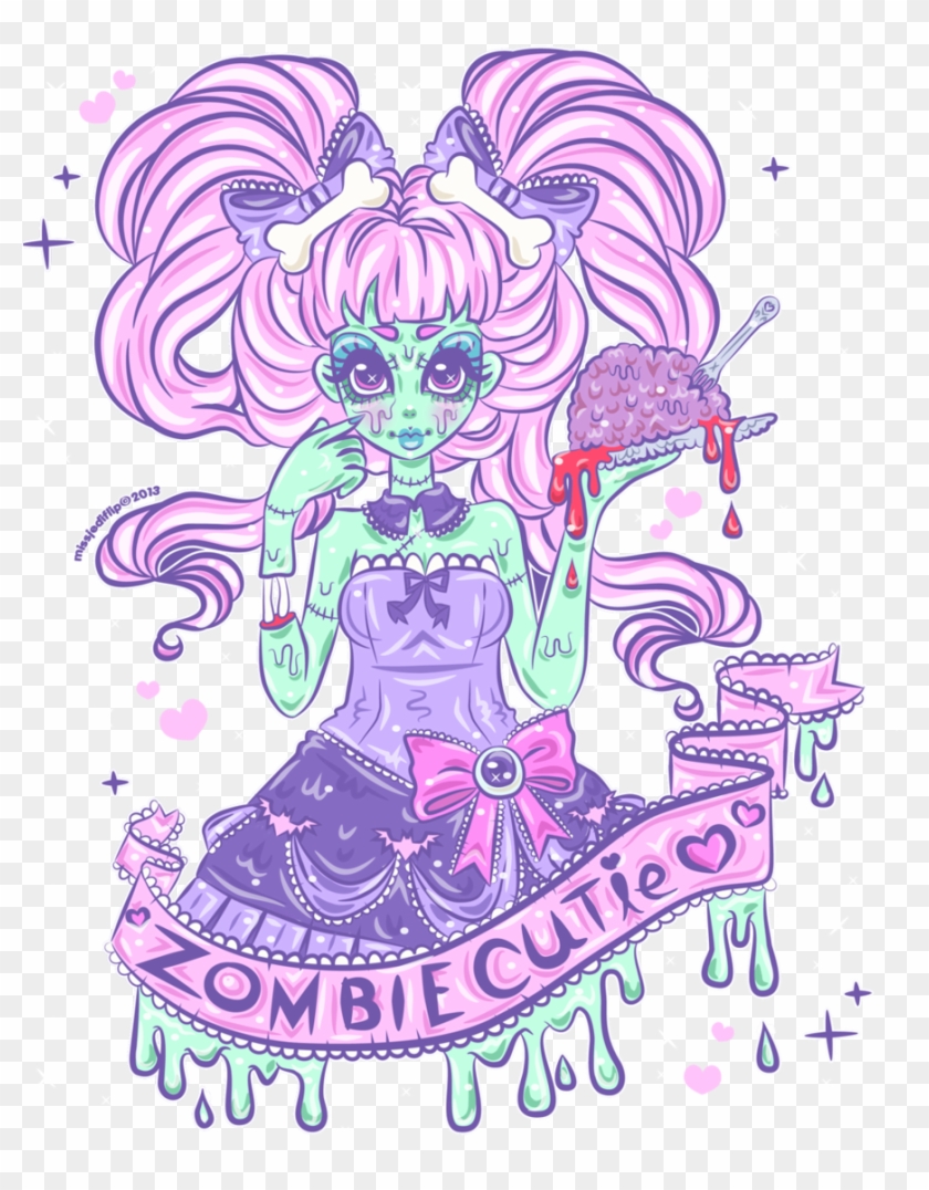Zombie Cutie By Missjediflip Zombie Cutie By Missjediflip - Pastel Goth Art #709214