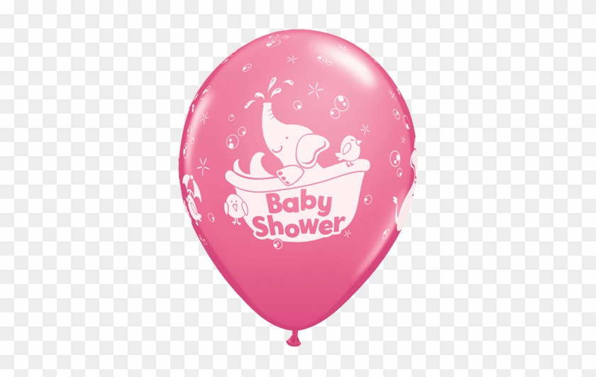 Sngl Latex Baby Shwr Ele Rose Balloon - Balloons Red Blue Green Yellow Pink Orange Purple #709310