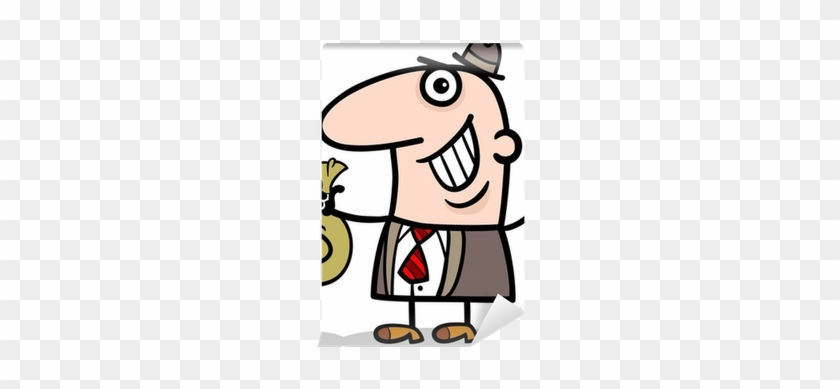 Happy Businessman Cartoon Illustration Wall Mural • - Illustration #709460