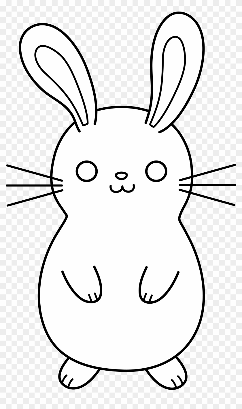 Cute Cartoon Rabbit Bunny Vector Ilration Nuh Mumut - Rabbit Clip Art Black #709495