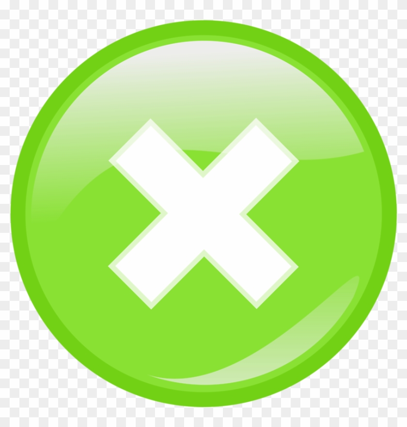 Illustration Of A Green Close Button - Close Button Icon Green #709758