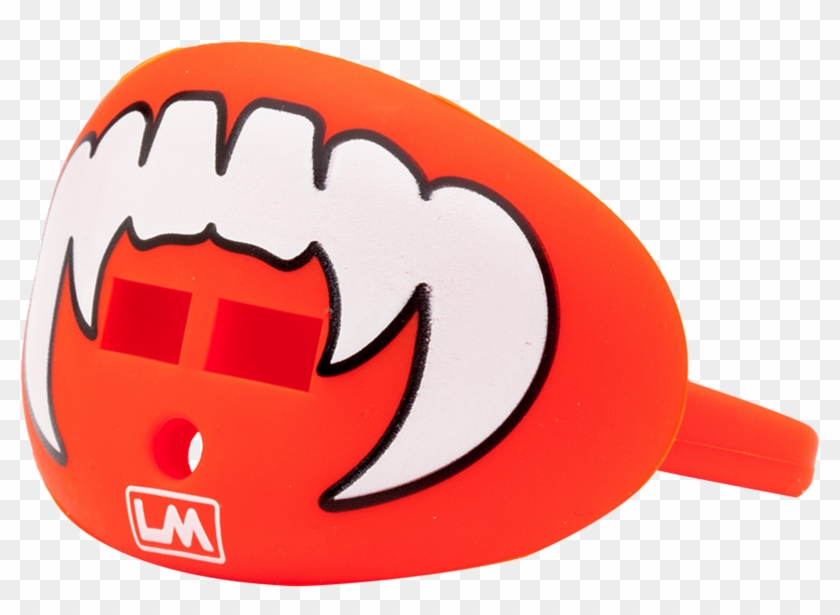 Loudmouthguard Vampire Fangs Bengal Orange - Pacifier Mouth Guard Football #709775