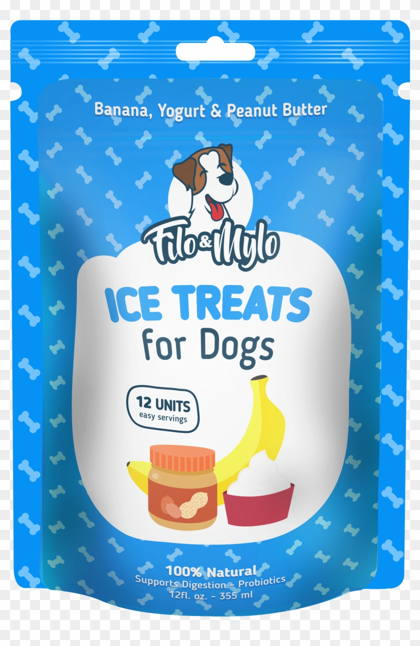 Banana Ice Treats For Dogs - 4 Packs Filo & Mylo All Natural Banana Ice Cream #709799
