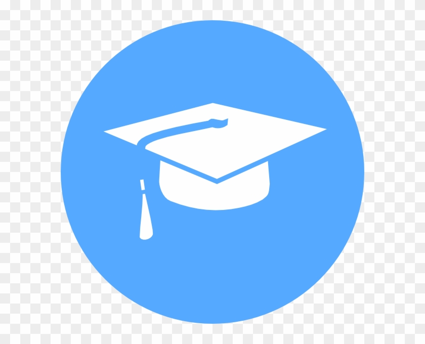 Blue Mortar Board Clip Art At Clker - Internet Explorer Flat Icon #709828