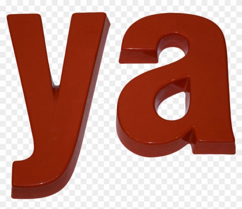 "ya" Industrial Salvage Plastic Orange Sign - Wood #709868