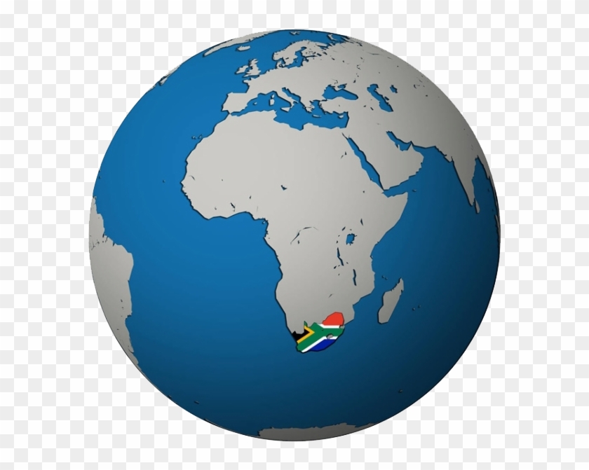 Flag Of South Africa Globe World Map Stock Photography - Flag Of South Africa Globe World Map Stock Photography #710313