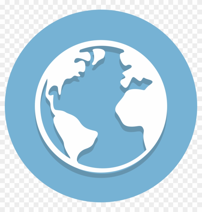 Globe World Map Computer Icons Earth - Globe Icon Circle Png #710343