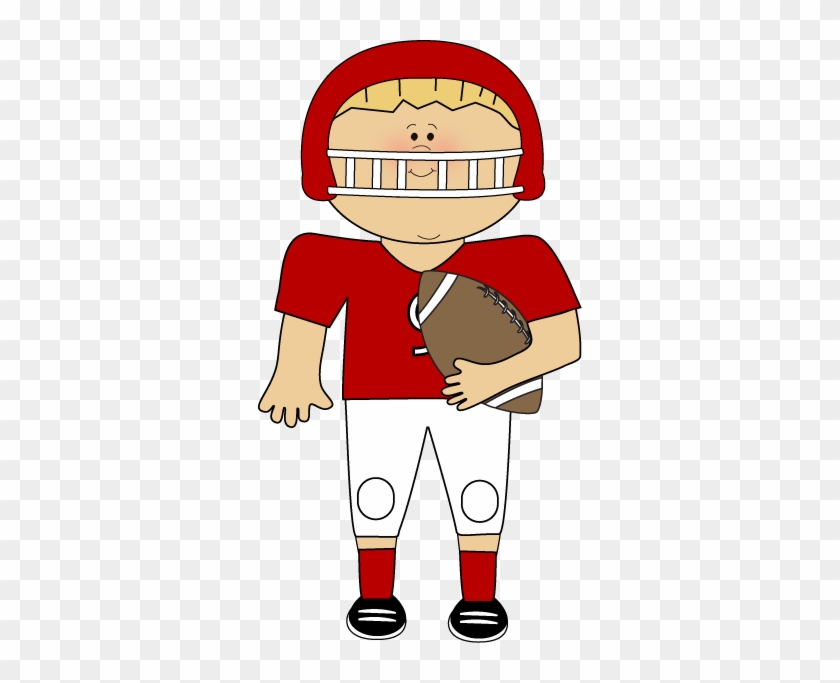 Boy Holding Football - Boy Football Player Clipart #710533