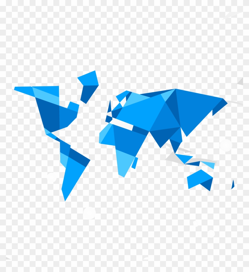 Globe World Map - Geometric World Map Png #710573