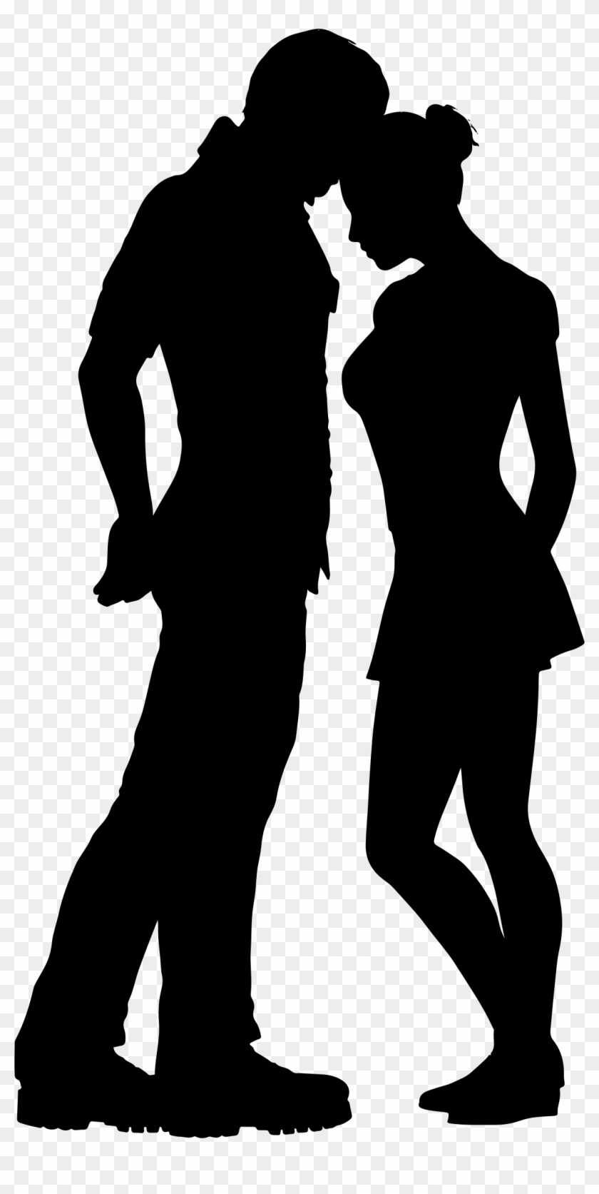 Clipart - Girl And Boy Silhouette Png #710628