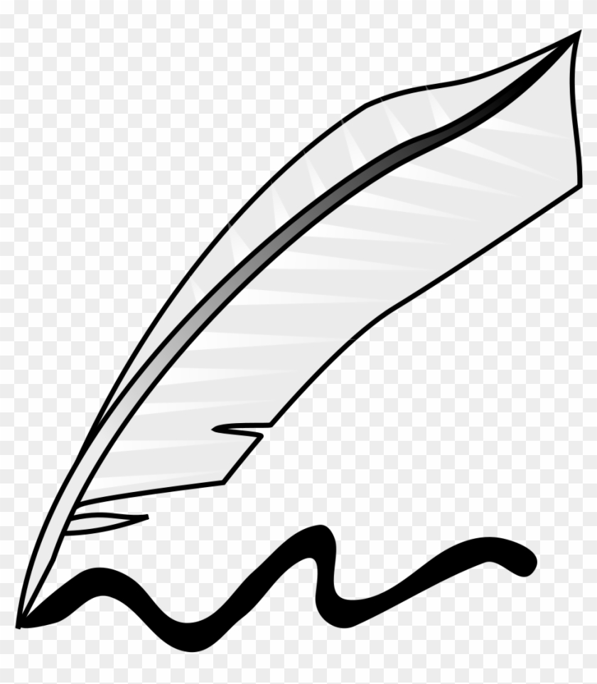 File - Feather Writing - Svg - Writing #710667