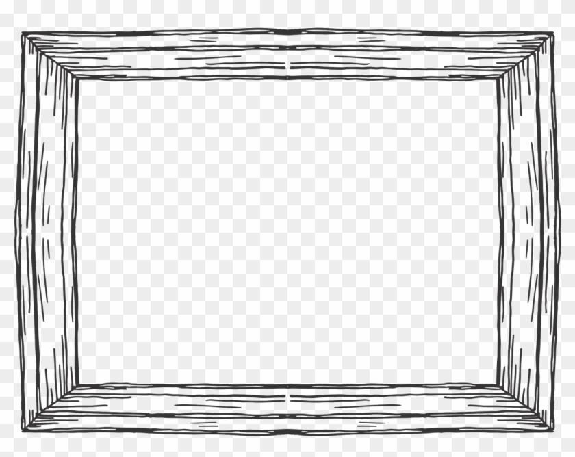 Black Wood Frame Png - Line Art #710691