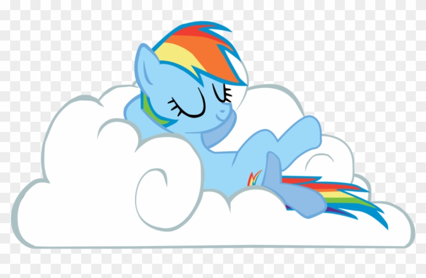 Rainbow Dash On Cloud By Jerry411 - Rainbow Dash Cloud Png #710800