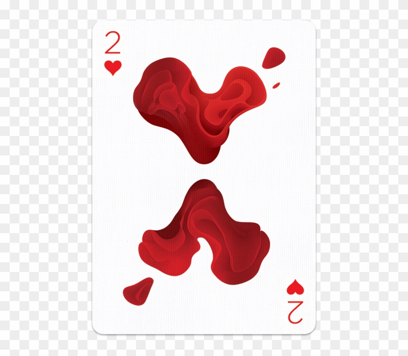 2 Of Hearts By Maria Gronlund - Art On Playing Card Designs #710846
