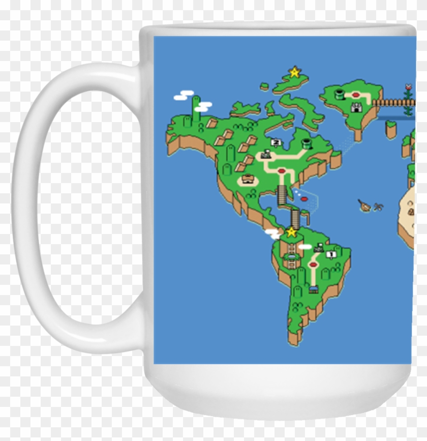 Mario World Map Theme Mug - Super Mario World Map Poster #710906