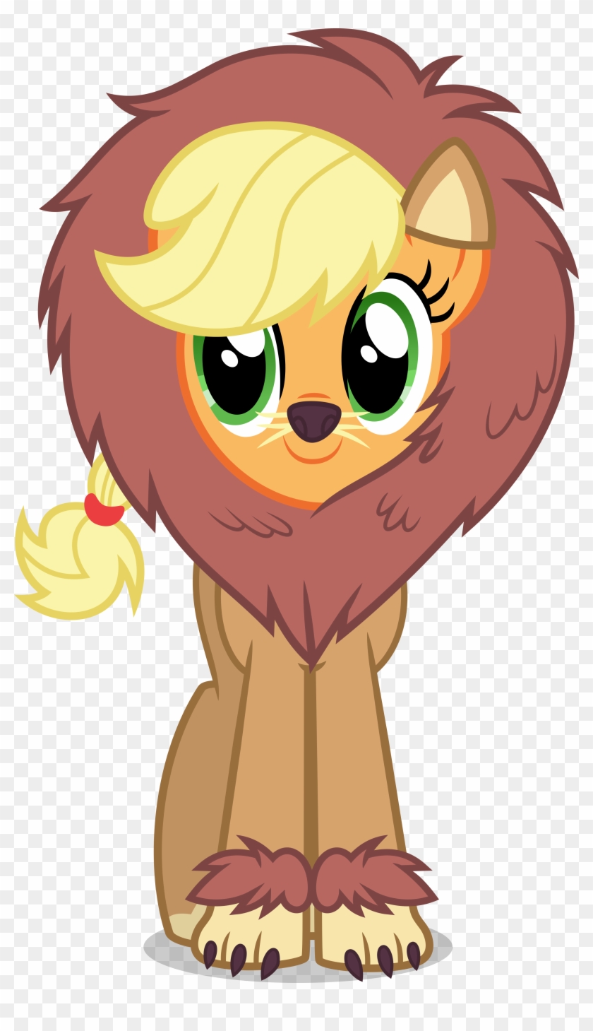 Absurd Res, Applejack, Applelion, Artist - Pinkie Pie Straight Hair #710932