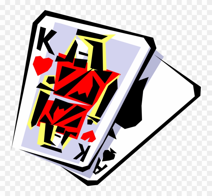 Vector Illustration Of Card Games King Of Hearts Playing - Vector Illustration Of Card Games King Of Hearts Playing #710931