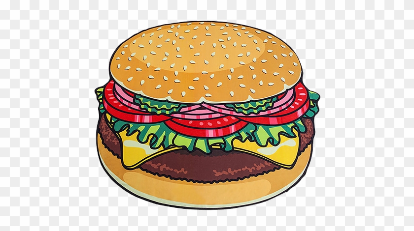 Burger Beach Mat - Big Mouth Inc Burger Beach Blanket #710956