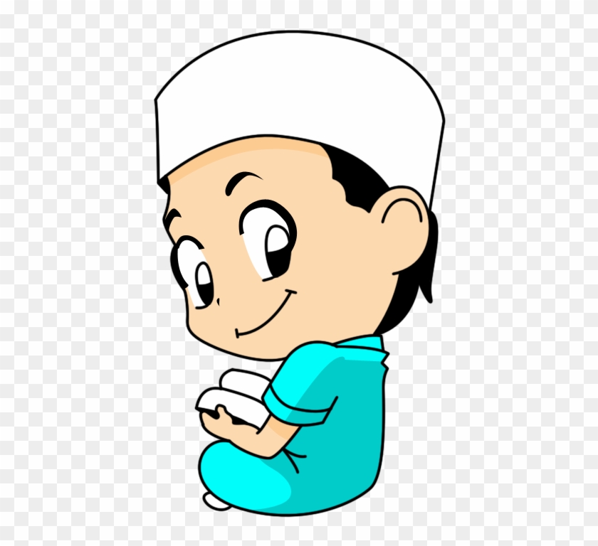 Quran Muslim Islam Cartoon Child - Muslim Boy Cartoon Png #711045