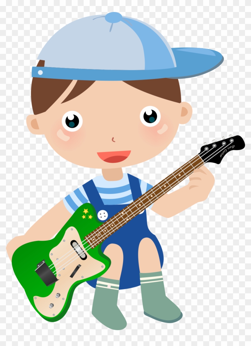 Child Cartoon Clip Art - Desenho Menino Tocando Guitarra #711056