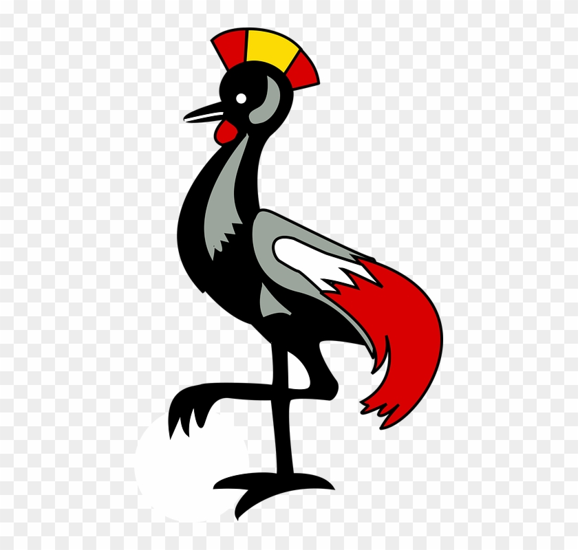 Painting Bird Cliparts - Bird On Ugandan Flag #711294