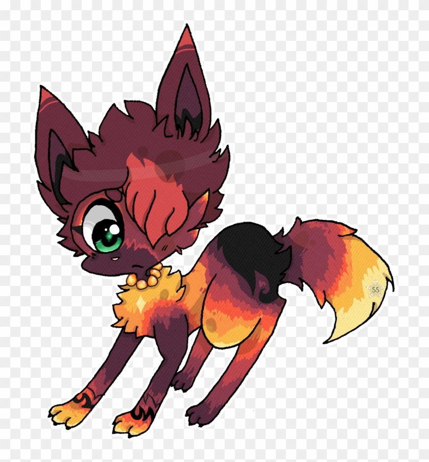 Fire-painting Wolf Adoptable By Sunstarxd - Cartoon #711365