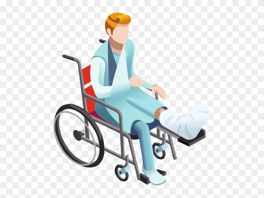 Patients Vector Isometric People - Site Vectorstock Nurse Wheelchair Vector #711366