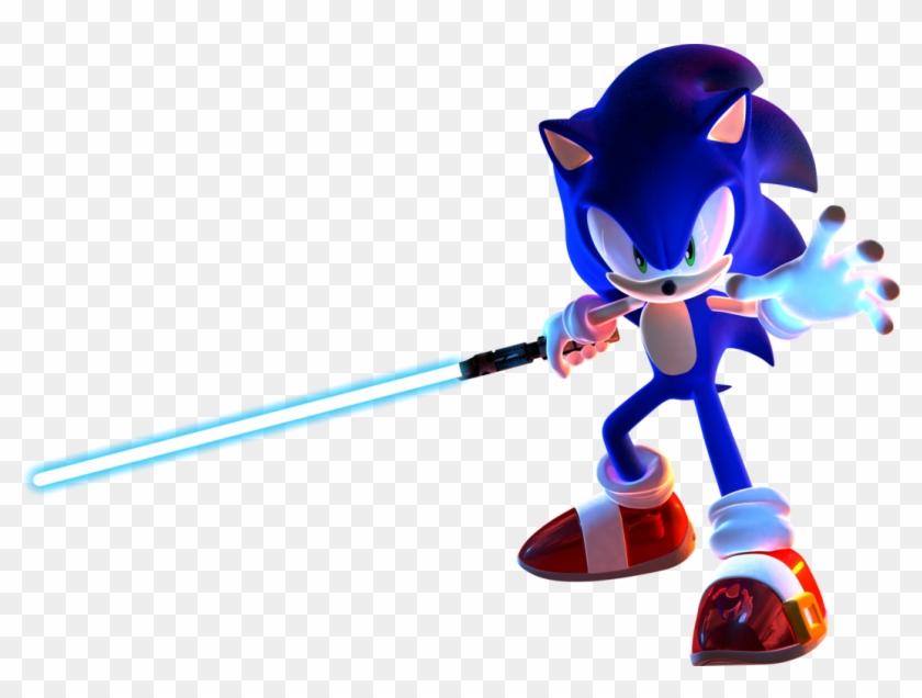 Sonic The Hedgehog Star Wars Jedi Knight - Sonic With A Lightsaber #711448